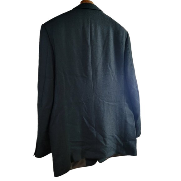 VTG Deep Green Wool Baby Alpaca  Blazer Sport Coat Jacket 44R See Measurements - Picture 5 of 6